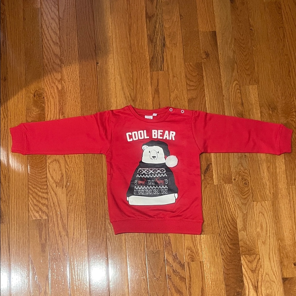 Cool Bear Red Kids Sweatshirt